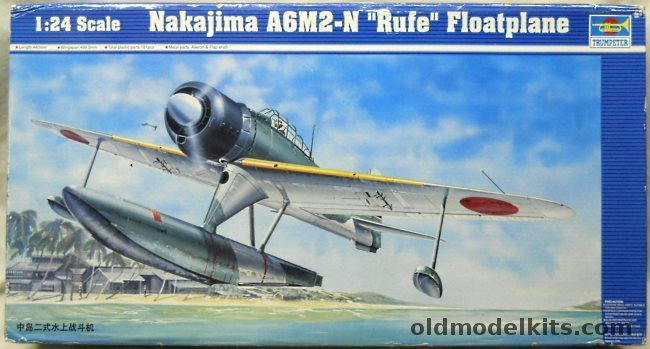 Trumpeter 1/24 Nakajimia A6M2-N Rufe Floatplane - (A6M2N), 02410 plastic model kit